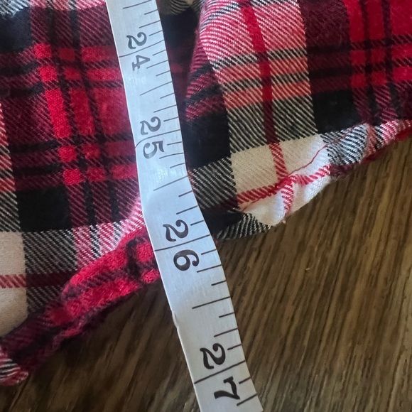 Hot Topic Buffalo Plaid Flannel Shirt w/Skull Sz L Long Sleeve Button Down - Picture 5 of 5